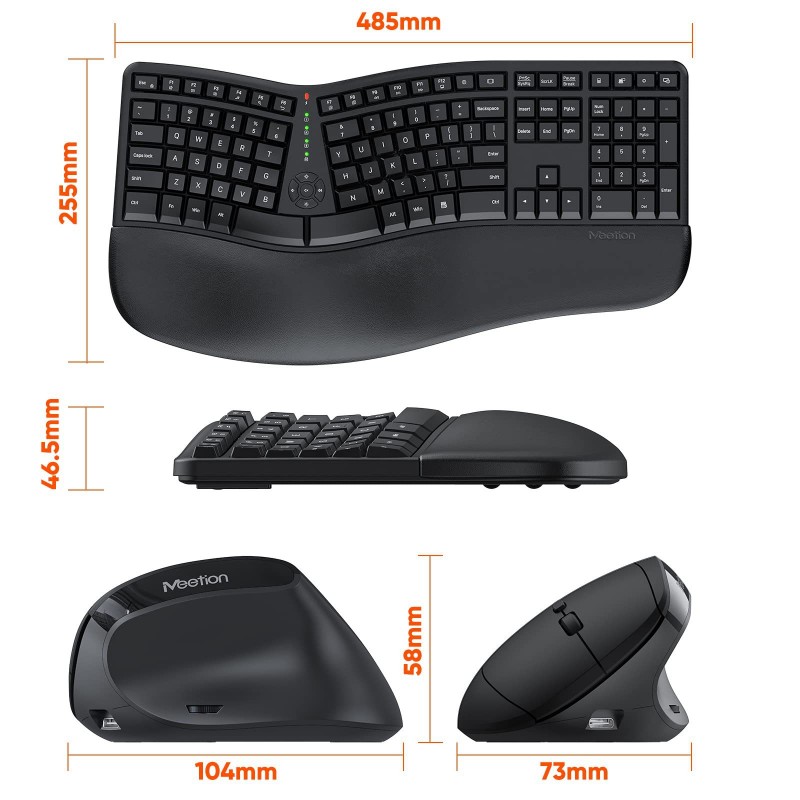 Ergonomic Keyboard And Mouse Set